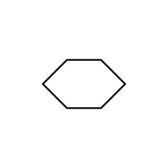 Poster - hexagon icon. Element of geometric figure for mobile concept and web apps. Thin line hexagon icon can be used for web and mobile