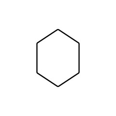Poster - hexagon icon. Element of geometric figure for mobile concept and web apps. Thin line hexagon icon can be used for web and mobile