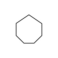 Poster - heptagon icon. Element of geometric figure for mobile concept and web apps. Thin line heptagon icon can be used for web and mobile