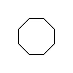 Poster - octagon icon. Element of geometric figure for mobile concept and web apps. Thin line octagon icon can be used for web and mobile