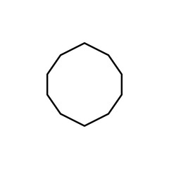 Poster - decagon icon. Element of geometric figure for mobile concept and web apps. Thin line decagon icon can be used for web and mobile