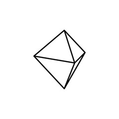 Poster - 3d figure icon. Element of geometric figure for mobile concept and web apps. Thin line 3d figure icon can be used for web and mobile