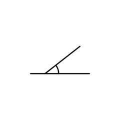 Poster - 30 degree angle icon. Element of geometric figure for mobile concept and web apps. Thin line 30 degree angle icon can be used for web and mobile