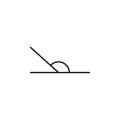 Poster - 150 degree angle icon. Element of geometric figure for mobile concept and web apps. Thin line 150 degree angle icon can be used for web and mobile