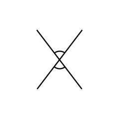 Poster - two crossing lines icon. Element of geometric figure for mobile concept and web apps. Thin line two crossing lines icon can be used for web and mobile