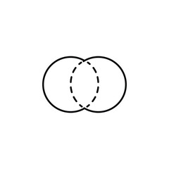 Poster - intersecting circles icon. Element of geometric figure for mobile concept and web apps. Thin line intersecting circles icon can be used for web and mobile