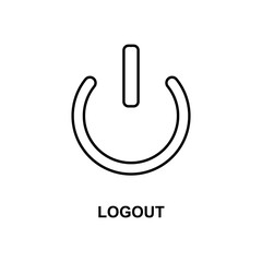 Poster - logout sign icon. Element of simple web icon with name for mobile concept and web apps. Thin line logout sign icon can be used for web and mobile