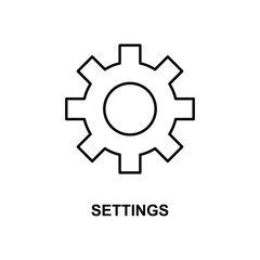 Poster - settings sign icon. Element of simple web icon with name for mobile concept and web apps. Thin line settings sign icon can be used for web and mobile