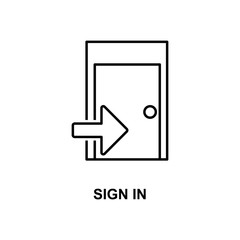 Poster - enter sign icon. Element of simple web icon with name for mobile concept and web apps. Thin line enter sign icon can be used for web and mobile