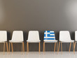 Chair with flag of greece