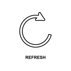 Poster - refresh sign icon. element of simple web icon with name for mobile concept and web apps. thin line r
