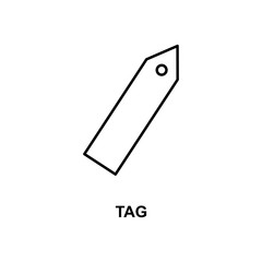 Poster - tag icon. Element of simple web icon with name for mobile concept and web apps. Thin line tag icon can be used for web and mobile