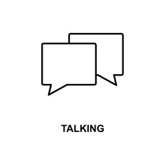 Poster - talking sign icon. Element of simple web icon with name for mobile concept and web apps. Thin line talking sign icon can be used for web and mobile