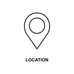 Poster - location sign icon. element of simple web icon with name for mobile concept and web apps. thin line 