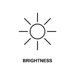 Poster - brightness sign icon. Element of simple web icon with name for mobile concept and web apps. Thin line brightness sign icon can be used for web and mobile