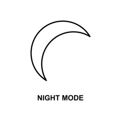 Poster - half moon icon. Element of simple web icon with name for mobile concept and web apps. Thin line half moon icon can be used for web and mobile