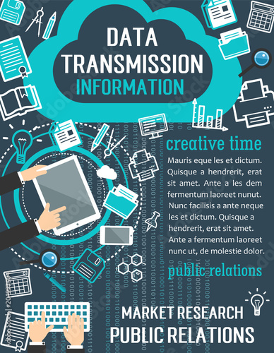Foto Public relation and market research concept banner
