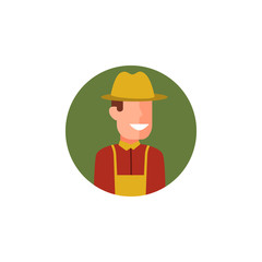 Poster - colored avatar of farmer icon. Element of colored people profession icon for mobile concept and web apps. Detailed colored avatar of farmer icon can be used for web and mobile