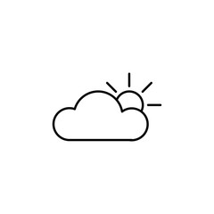 Aufkleber - the sun behind the clouds icon. Element of travel icon for mobile concept and web apps. Thin line the sun behind the clouds icon can be used for web and mobile. Premium icon