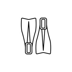 Poster - flippers icon. Element of travel icon for mobile concept and web apps. Thin line flippers icon can be used for web and mobile. Premium icon