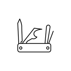 Aufkleber - jackknife icon. Element of travel icon for mobile concept and web apps. Thin line jackknife icon can be used for web and mobile. Premium icon
