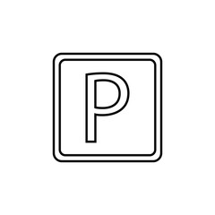 Aufkleber - parking sign icon. Element of travel icon for mobile concept and web apps. Thin line parking sign icon can be used for web and mobile. Premium icon