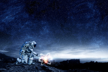 Wall Mural - astronomy as a science. mixed media