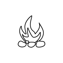 Poster - bonfire icon. Element of travel icon for mobile concept and web apps. Thin line bonfire icon can be used for web and mobile. Premium icon