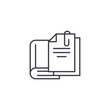 © microicon - Curricular material linear icon concept. Curricular material line vector sign, symbol, illustration.