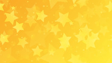 Abstract Geometric Background. Gold Stars On A Yellow Gradient Background. Vector Illustration