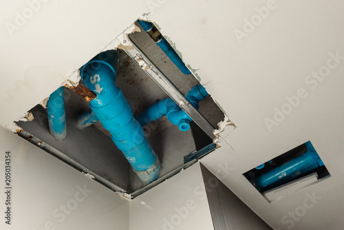 Home Residential Problem Damage Ceiling In Restroom Water