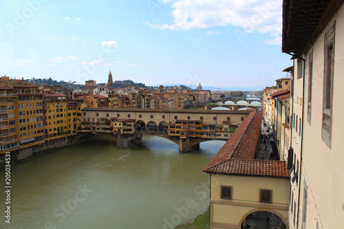 Zdjęcie XXL Widok na Ponte Vecchio z galerii Uffizi