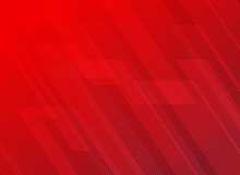 Abstract Lines Pattern Technology On Red Gradients Background.