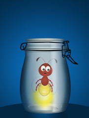 Sticker - illustration of Firefly in the vase