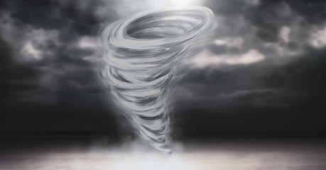 Poster - tornado twister painted and dark sky