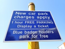 New Parking Scheme Sign, Northway Multi-storey Car Park, Rickmansworth