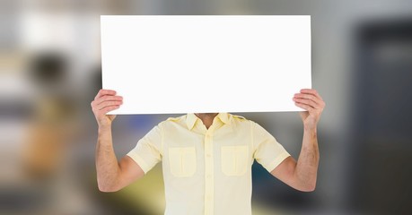 Canvas Print - man holding card