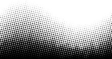 Black And White Dotted Halftone Background.