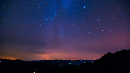 Wall Mural - fantastic view at the starry sky. astrophotography.