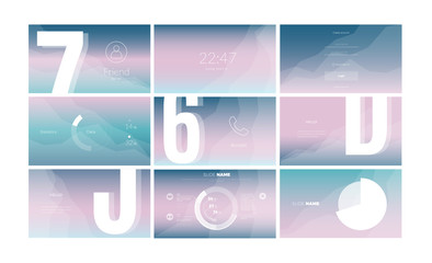 Modern UI screen design for mobile app with web elements.