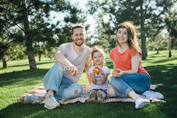 Wall Mural - Family spend time  together on weekends.