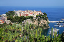 View Of Monaco City Located On The Rock In Monaco.