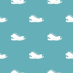 Poster - Hiking boots pattern vector seamless repeating for any web design
