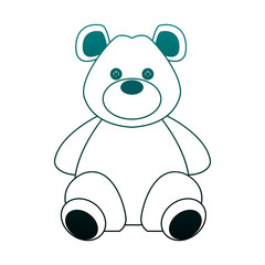 Poster - Teddy bear isolated vector illustration graphic design