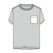 Striped Grey T-Shirt with Pocket