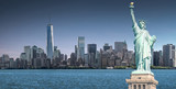 Fototapeta Nowy Jork - The Statue of Liberty with One World Trade Center background, Landmarks of New York City, USA