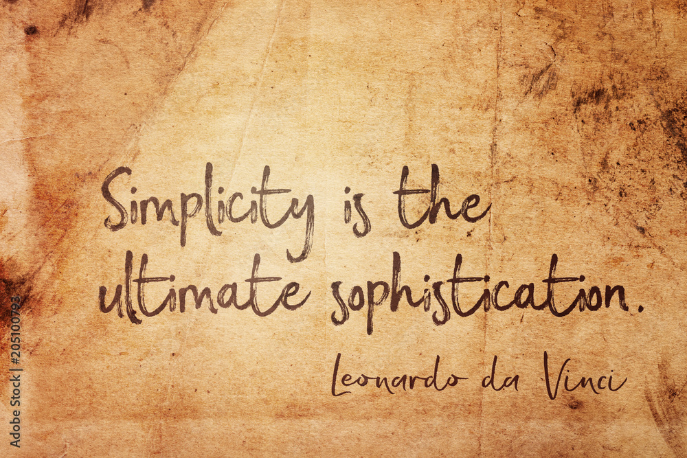 simplicity is Leonardo - obrazy, fototapety, plakaty 