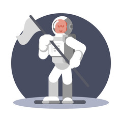 Wall Mural - Man cosmonaut in helmet