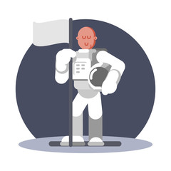Wall Mural - Man cosmonaut standing