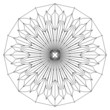 Einzigartiges Mandala zum selber ausfüllen und bearbeiten